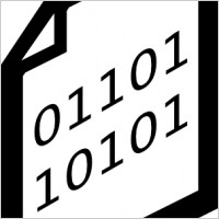 200x200 Binary Clipart Black And White