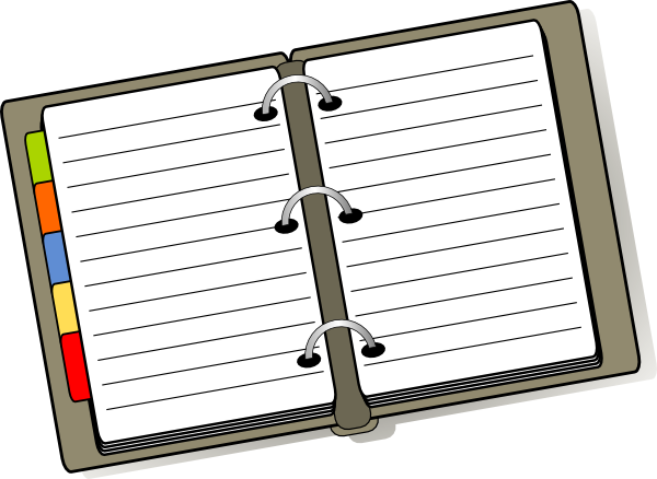 600x438 Organized Binder Clip Art