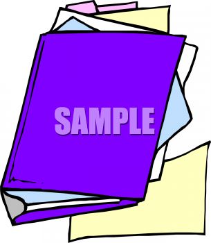 305x350 Assorted Paper And A Binder