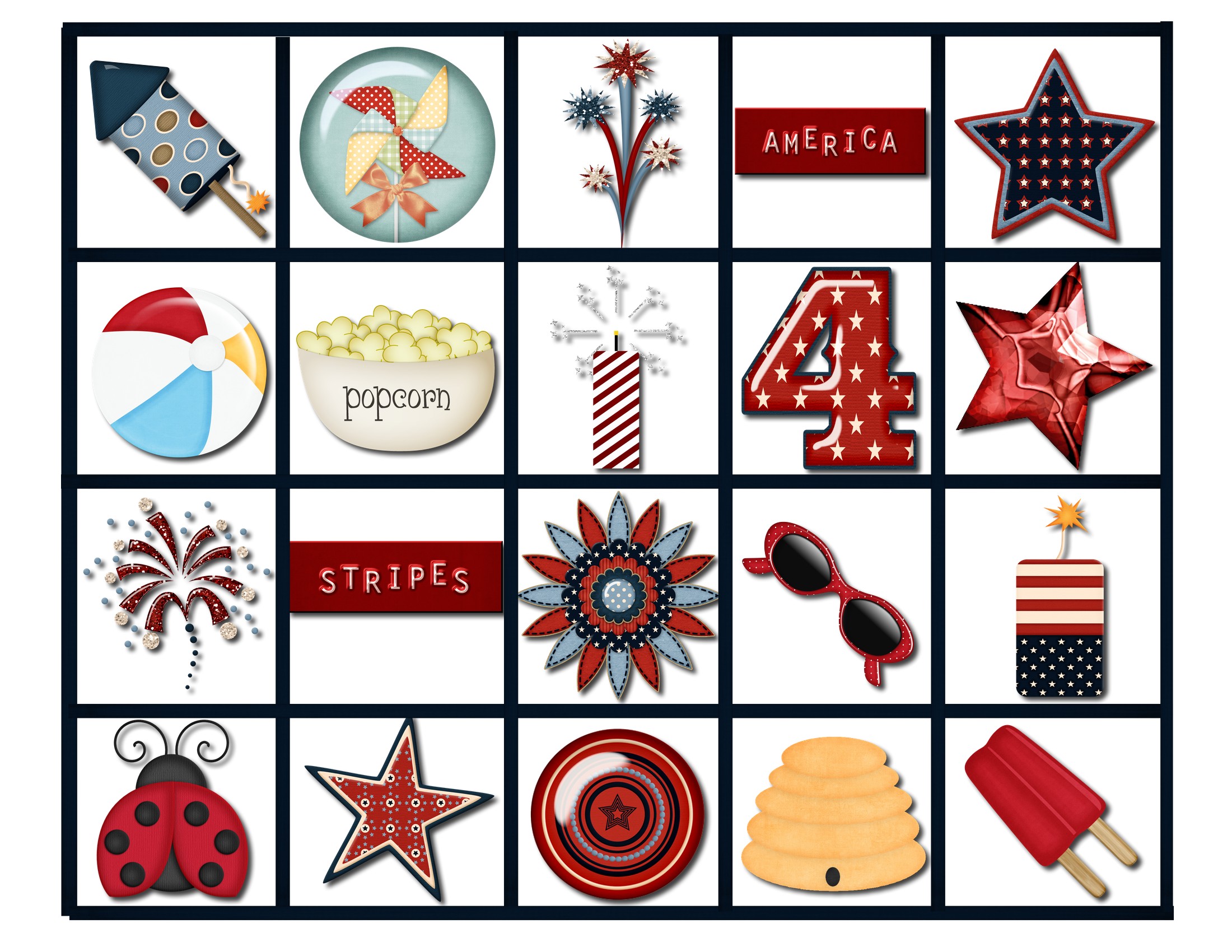 2200x1700 4th Of July Bingo Game 4th Of July Bingo 006 Calling Cards 2
