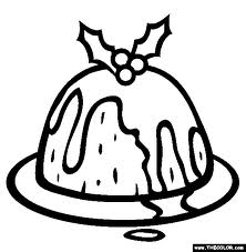 222x227 Black And White Christmas Clip Art Pudding