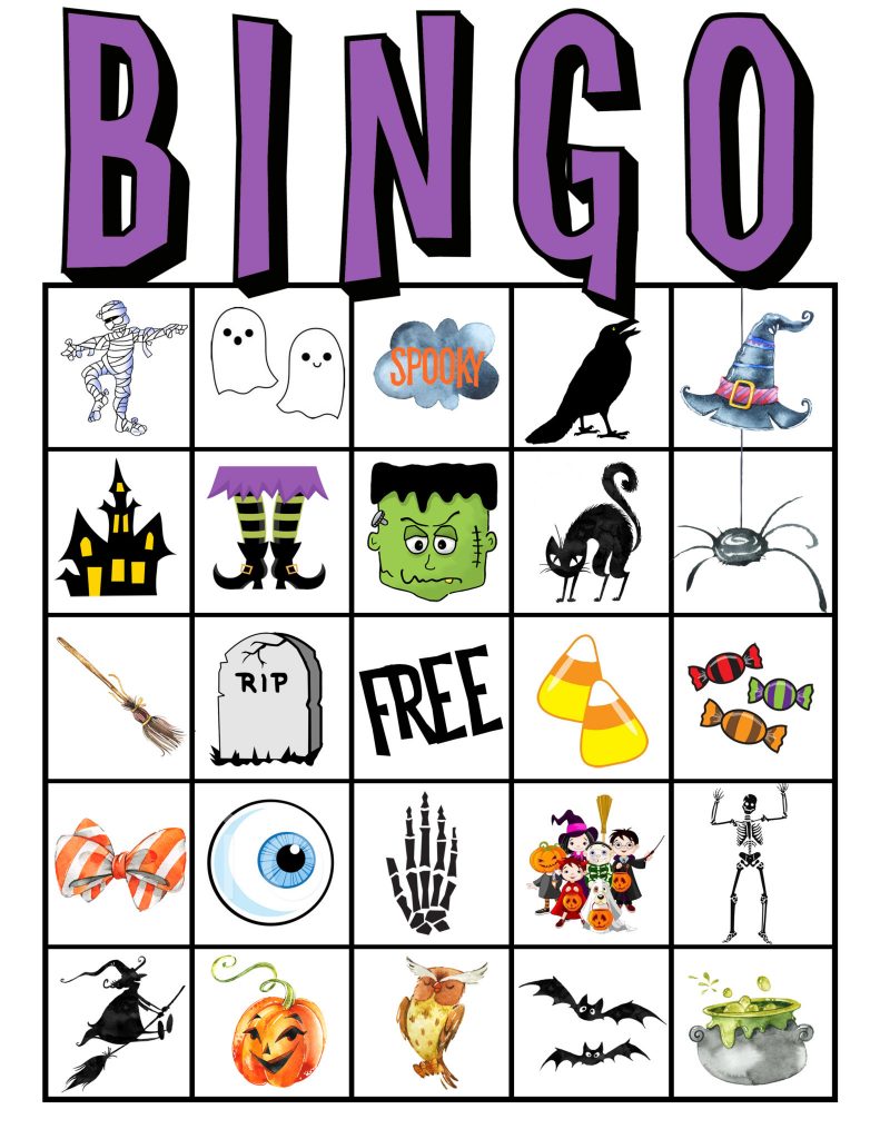 791x1024 Kids Halloween Party Bingo Cards Free Printable All Things Thrifty