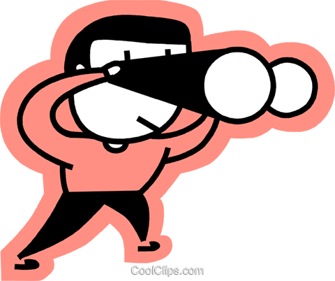 480x402 Man Looking Through Binoculars Royalty Free Vector Clip Art