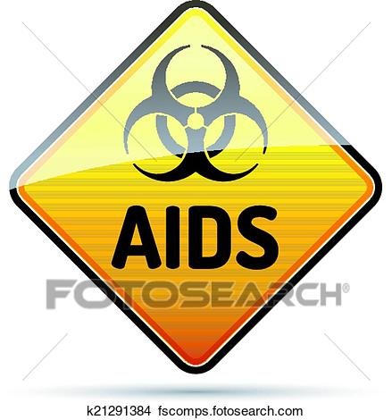 439x470 Clipart Of Aids Hiv Biohazard Virus Danger Sign With Reflect