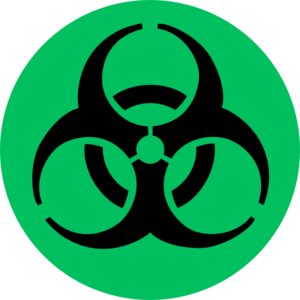 300x300 Green Biohazard Clip Art