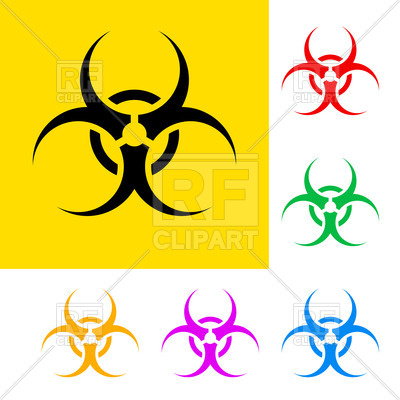 400x400 Biohazard Sign With Color Variations Royalty Free Vector Clip Art