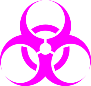 300x282 Pink Biohazard Clip Art