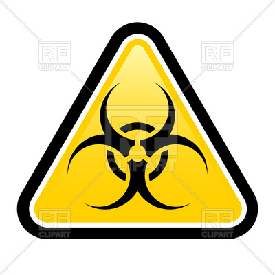 400x400 Yellow Biohazard Warning Sign Royalty Free Vector Clip Art Image