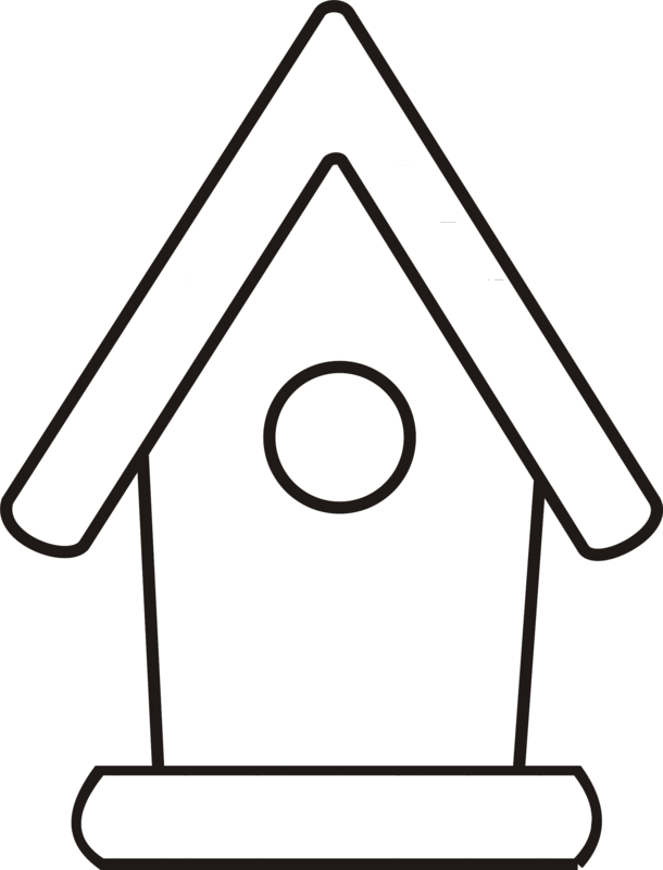 610x800 Birdhouse Clipart Black And White Free Clip Art Images