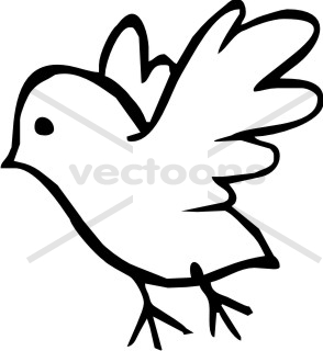 294x320 Black And White Outline Bird