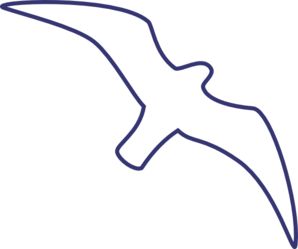 298x249 Seagull Outline Line Drawing Clip Art Bird Art Image