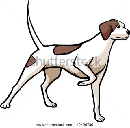 450x443 Hunting Dog Clipart