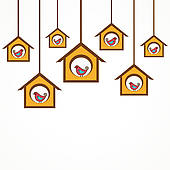 170x170 Clipart Of Funny Bird In Feeder K15515254