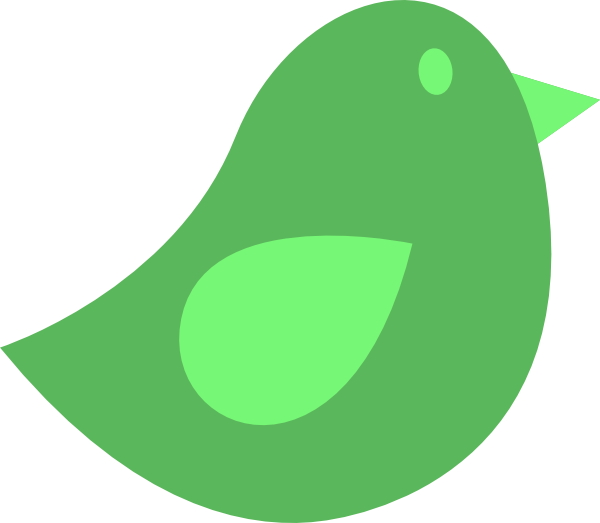 600x523 Green Bird Clip Art