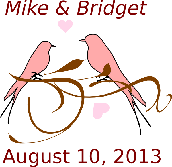 600x583 Love Birds Clip Art