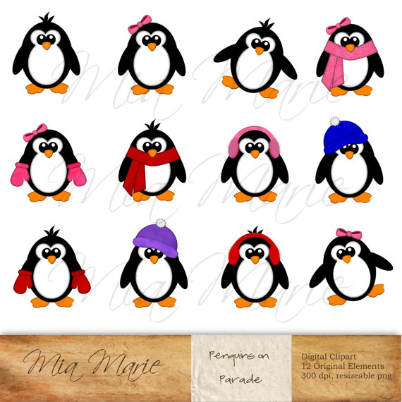 570x570 Penguins On Parade, Penguin Clip Art, Penguin Clipart, Scarf