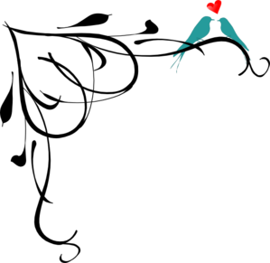 299x291 Red Love Birds On A Branch Clip Art