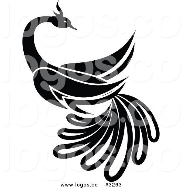 600x620 Royalty Free Vector Of A Black And White Bird Logo By Vector