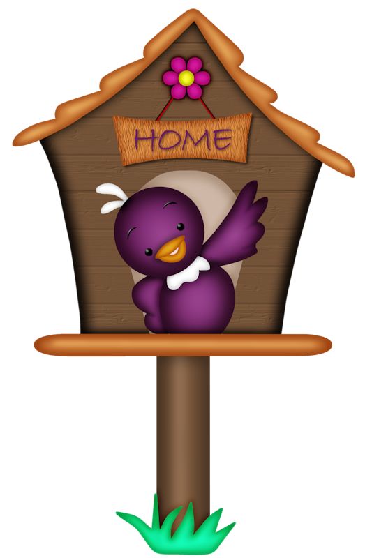 533x800 Bird House Clipart Purple Bird