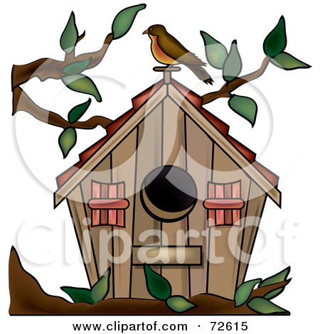 450x470 Bird House Clipart Purple Bird