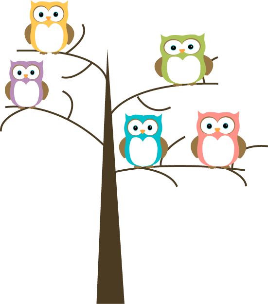 551x625 Owls In A Tree Clip Art