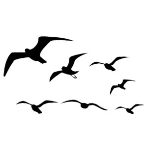 307x318 Bird Decalflying Birds Decalseagull Decalwall By Aluckyhorseshoe