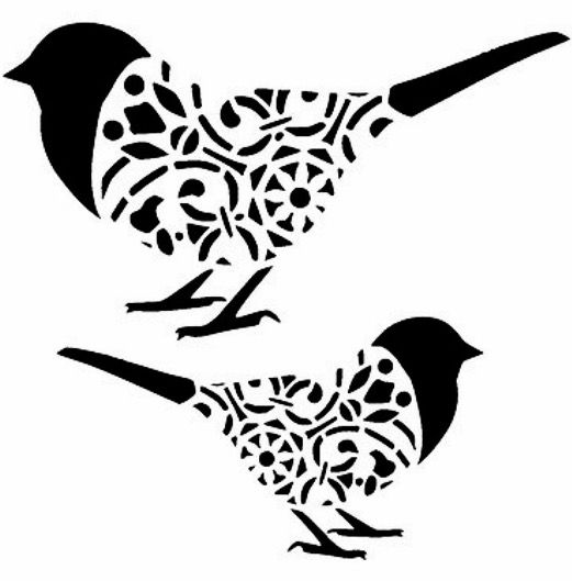 521x529 Best Bird Stencil Ideas Heart Stencil