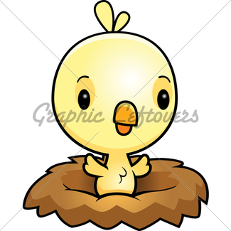 325x325 Cartoon Pink Bird Nest Gl Stock Images