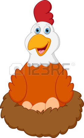 275x450 Vector Image Of An Bird Hatch Her Egg In Nest On White Background