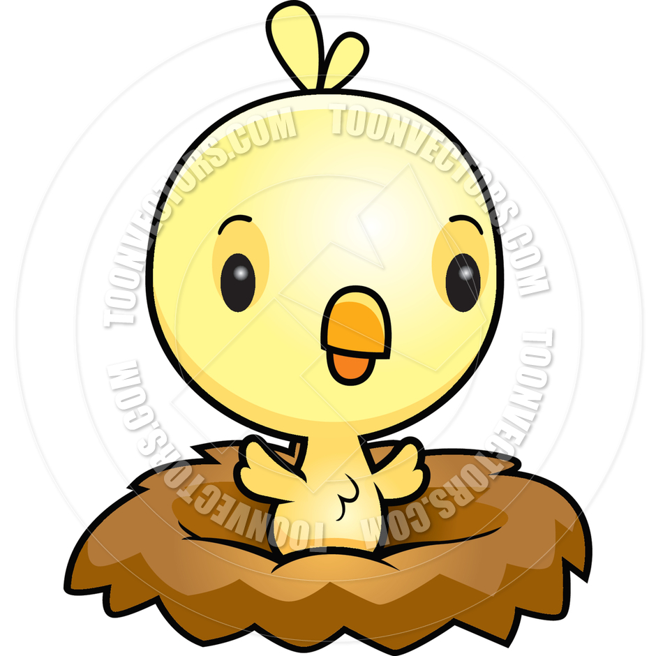 940x940 Cartoon Baby Bird Chick Nest By Cory Thoman Toon Vectors Eps