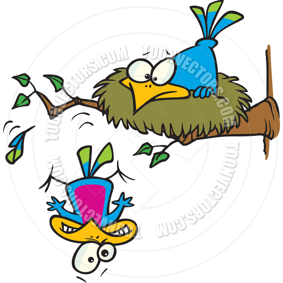 940x940 Cartoon Bird Leaving The Nest By Ron Leishman Toon Vectors Eps