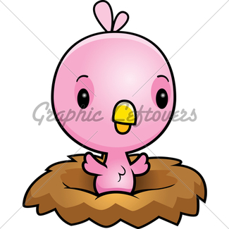 325x325 Cartoon Blue Bird Nest Gl Stock Images
