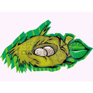 300x300 Royalty Free Birds Nest With Eggs 152676 Vector Clip Art Image