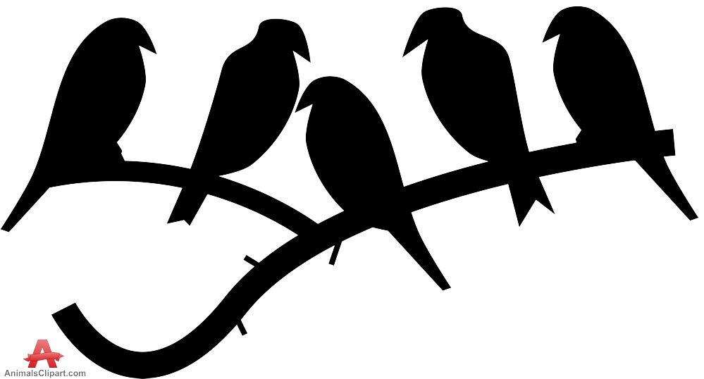 999x538 Birds On Branch Silhouette Free Clipart Design Download