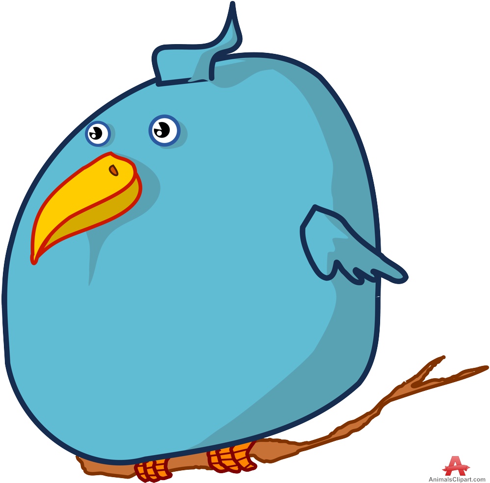 999x986 Fat Twitter Bird On Branch Free Clipart Design Download