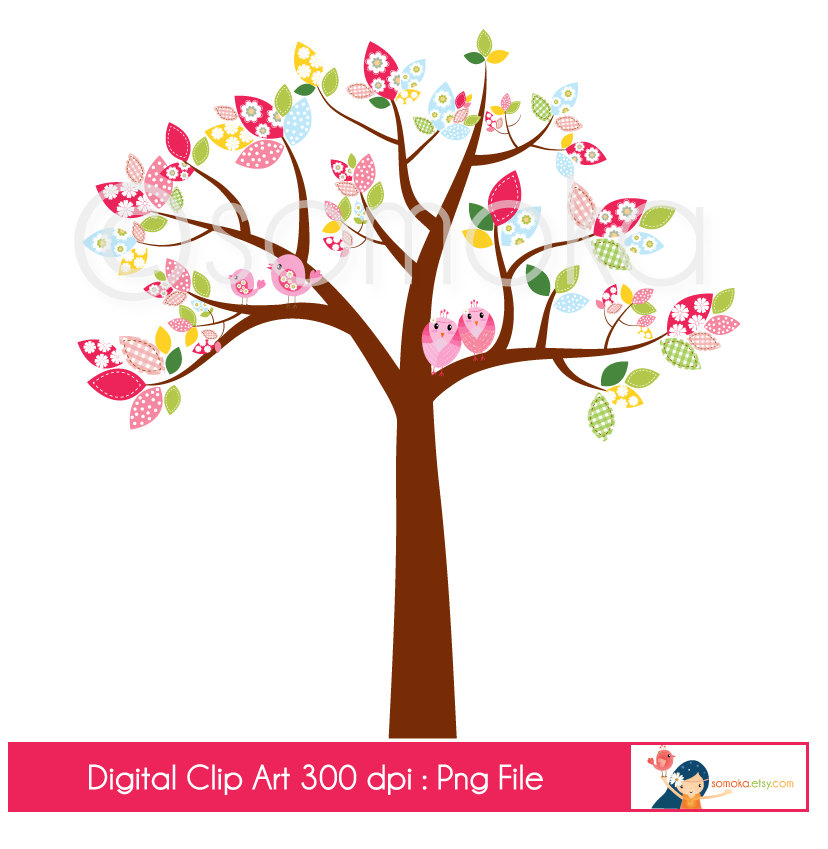 828x849 Cute Bird Tree Clipart