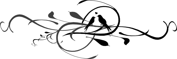 600x200 Love Bird Silhouette Clipart