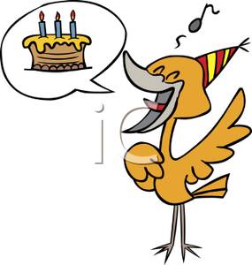 285x300 Image A Bird Singing Happy Birthday