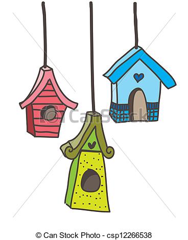 368x470 Bird House Clipart Vector