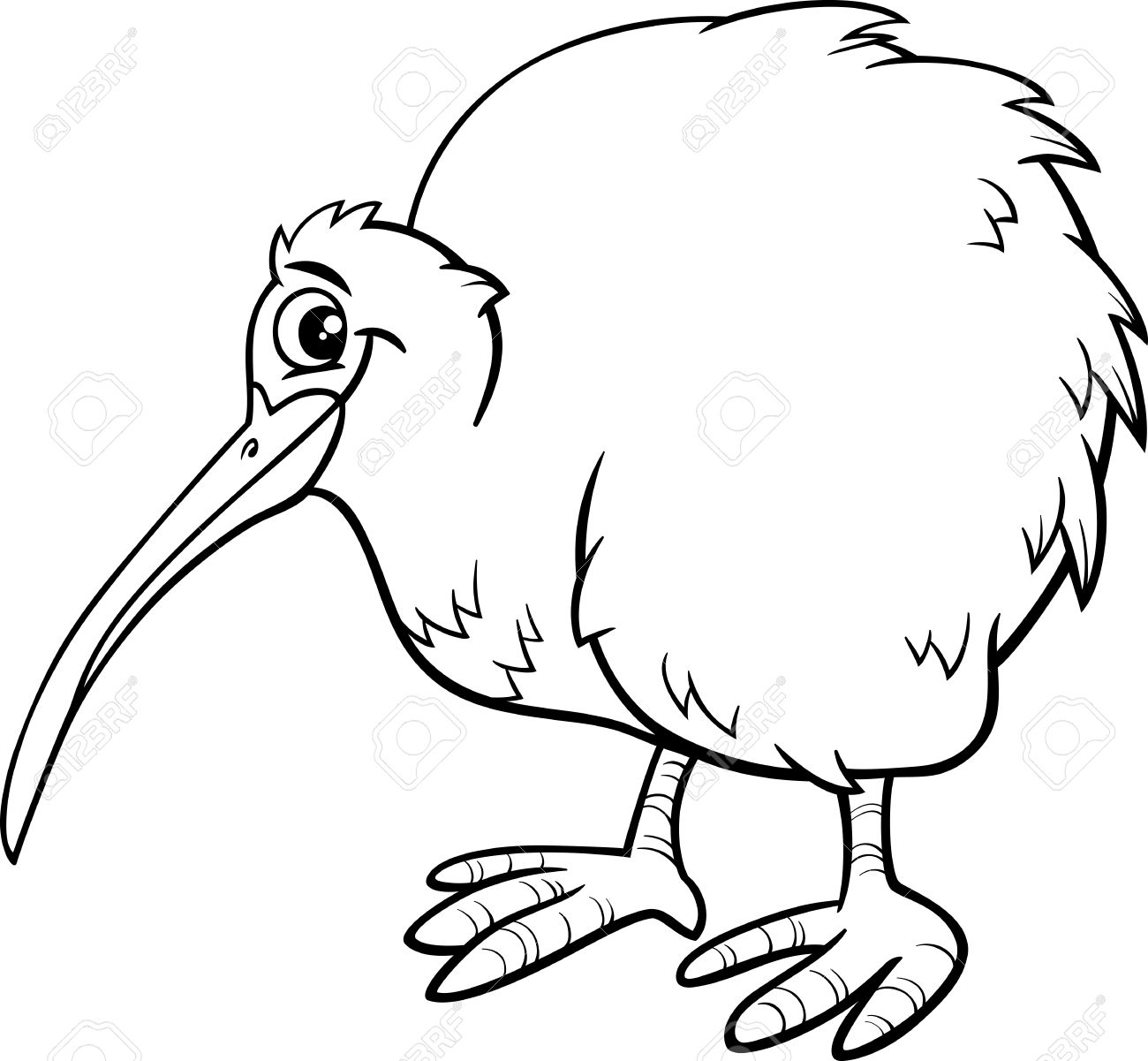 1300x1201 Kiwi Bird Clipart Black And White
