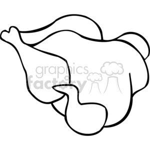 300x300 Royalty Free Chicken Outline 383246 Vector Clip Art Image