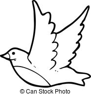 186x194 Black And White Flying Bird Clipart