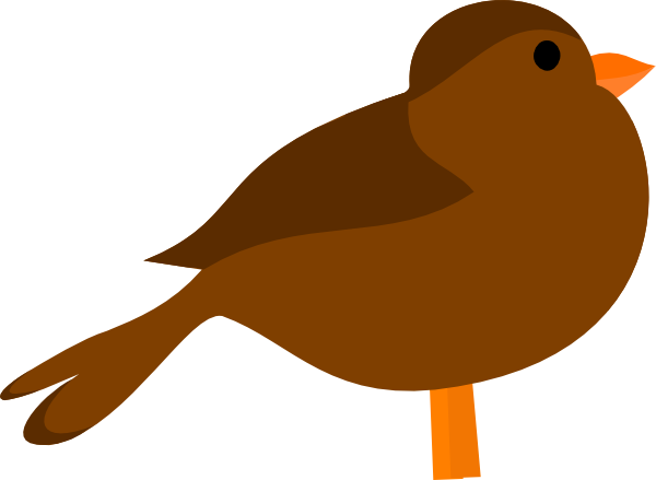 600x439 Brown Bird Clip Art
