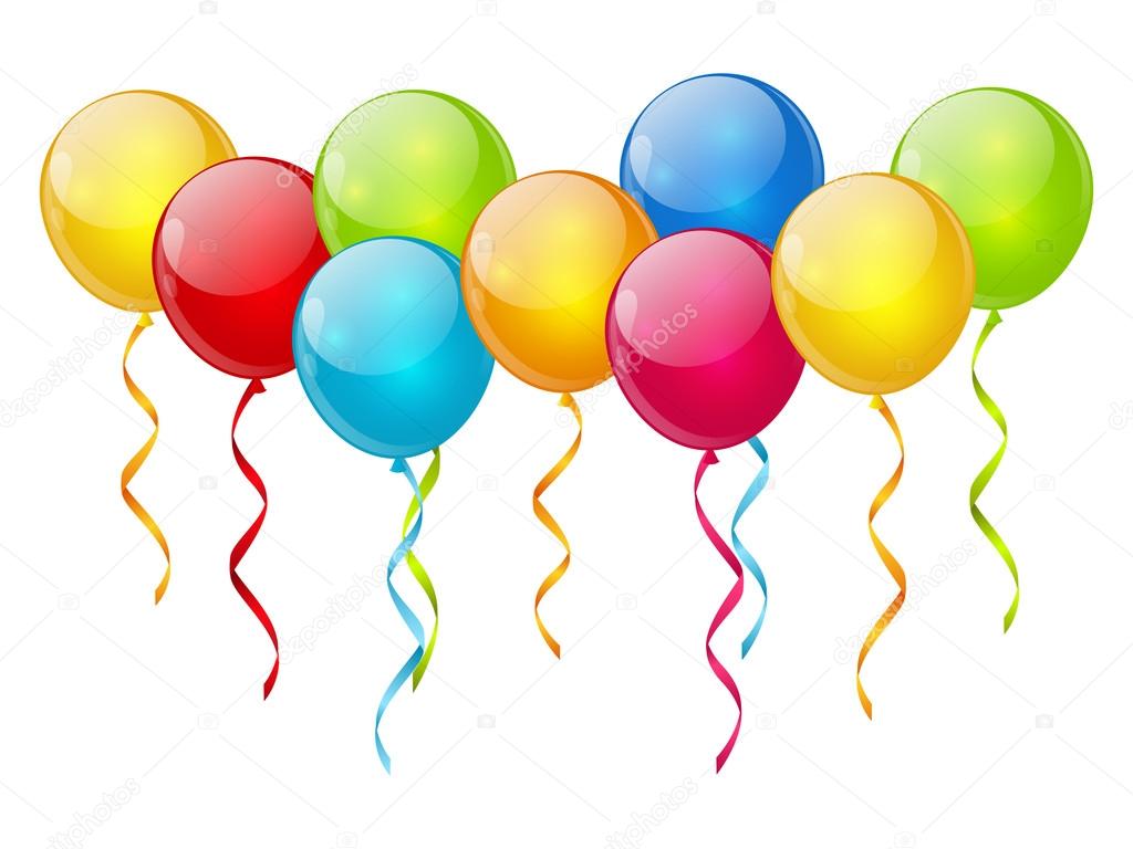 1024x768 Birthday Balloon Background Stock Vector Huhli13
