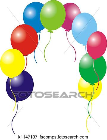 359x470 Stock Illustration Of Birthday Balloons Frame K1147137