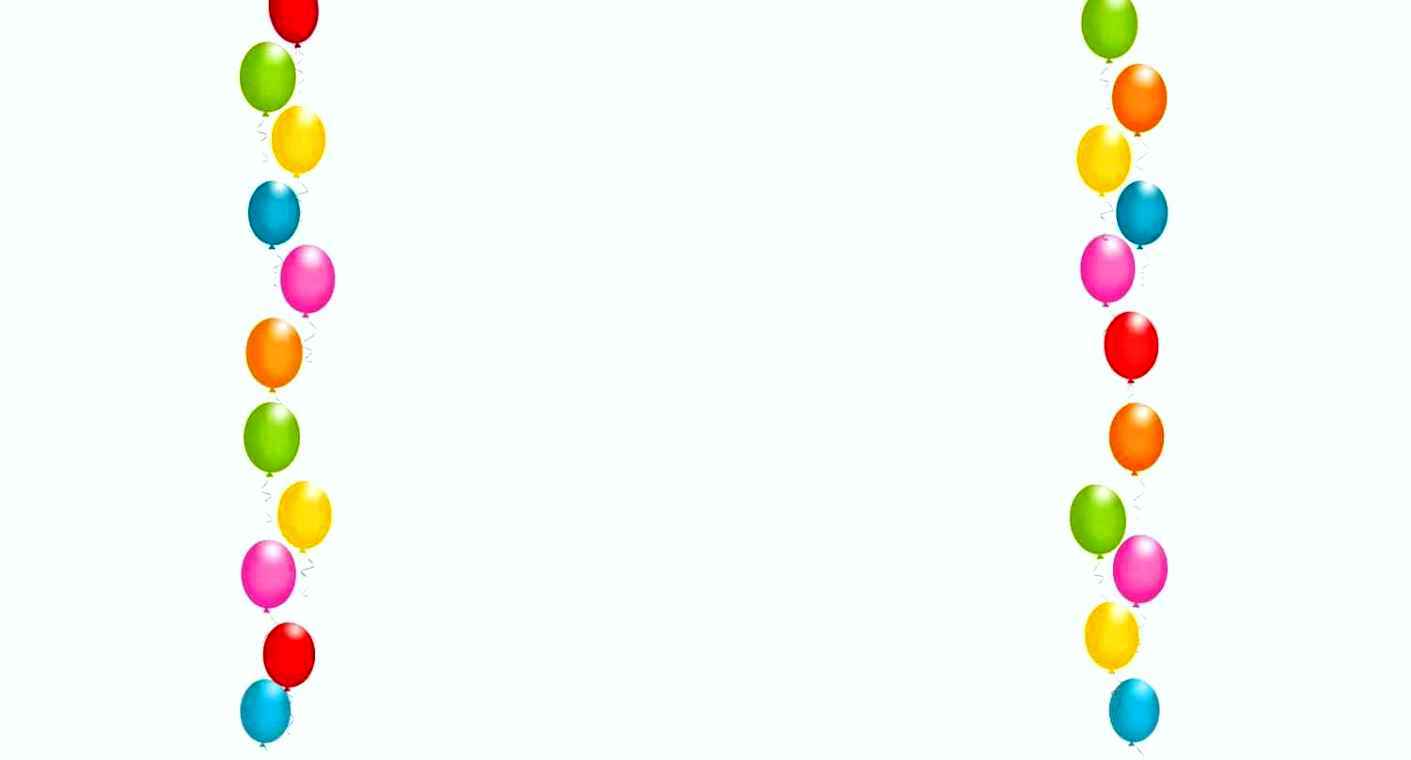 1411x760 Birthday Balloons Template