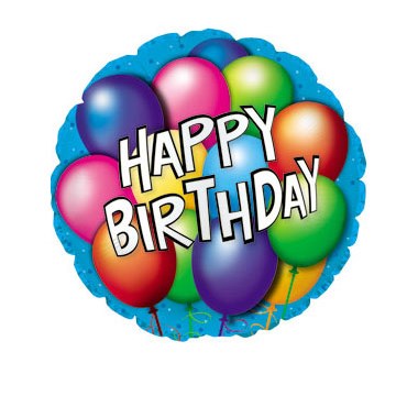 380x380 Happy Birthday Mylar Balloon Flowers On Greenoak