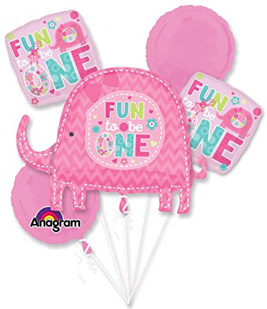 389x450 One Wild Girl 1st Birthday Balloon Bouquet (Each) Baby