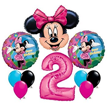 350x350 Pink Minnie Mouse Birthday Party Balloons Decorations