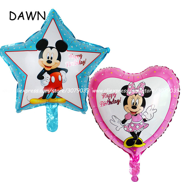 640x640 1pcslot 4545cm Mickey Minnie Mouse Balloons Baby Shower 1st